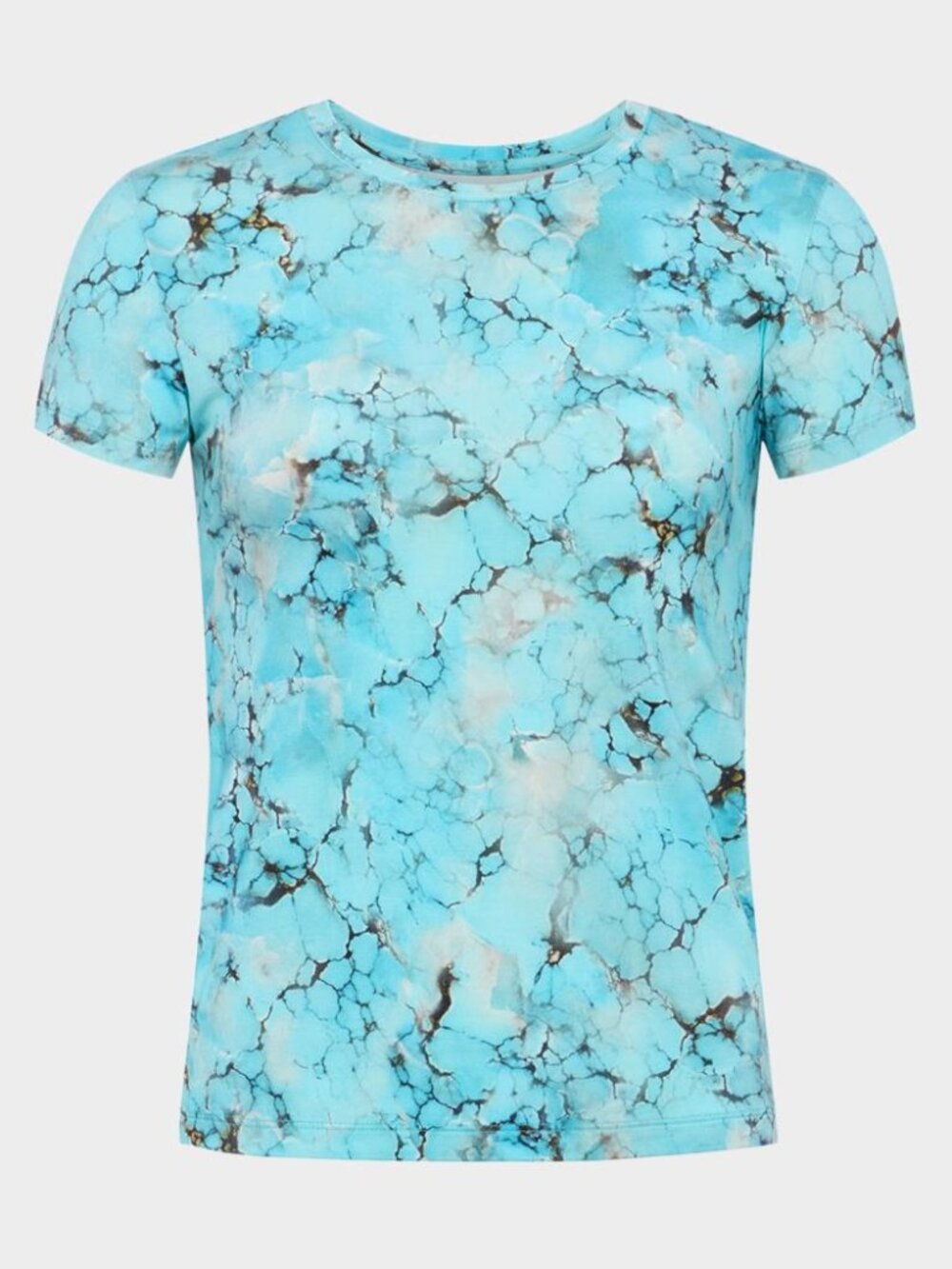 Rare Sold Out L'AGENCE Ressi Short Sleeve Turquoise Stone Tee T-Shirt Like New